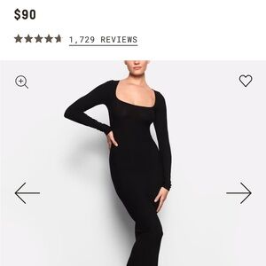 SKIMS Soft Lounge Long Sleeve Dress XXS